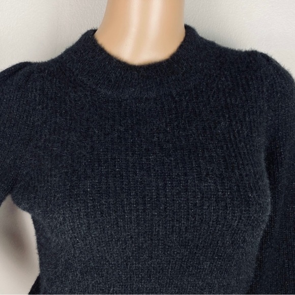 NEW MADEWELL BLACK PUFF SLEEVE PULLOVER SWEATER - Picture 3 of 9